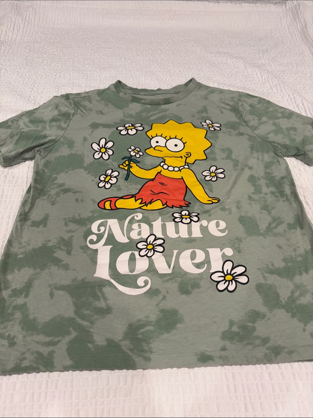 The Simpsons Women’s Green "Nature Lover" Graphic Tee 
Size S
